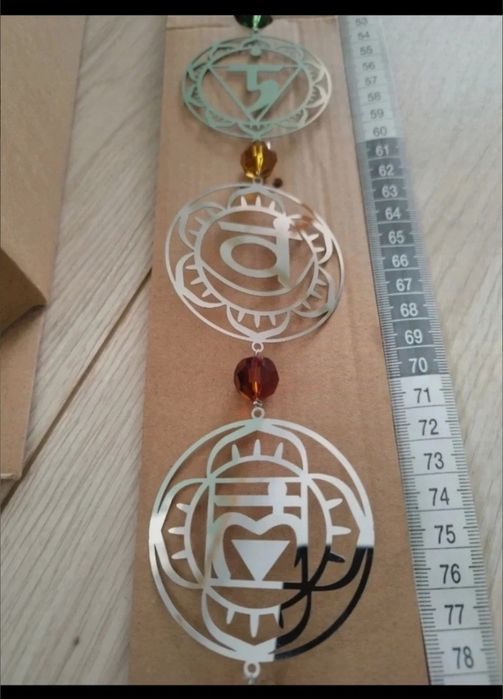 Cristal multifacetado e Pendente 7 Chacras