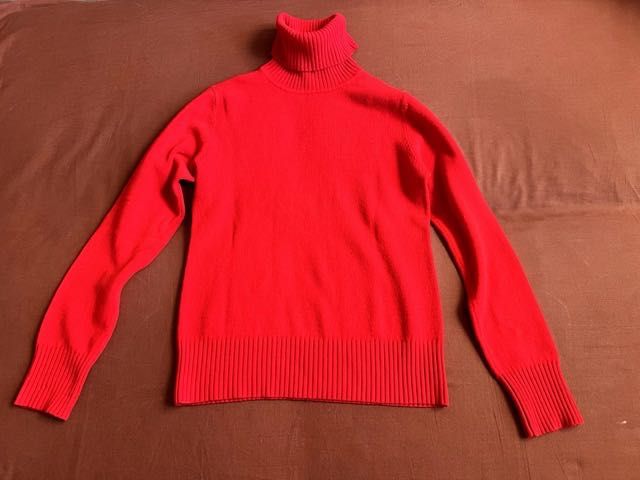 Czerwony sweter golf - rozm. S