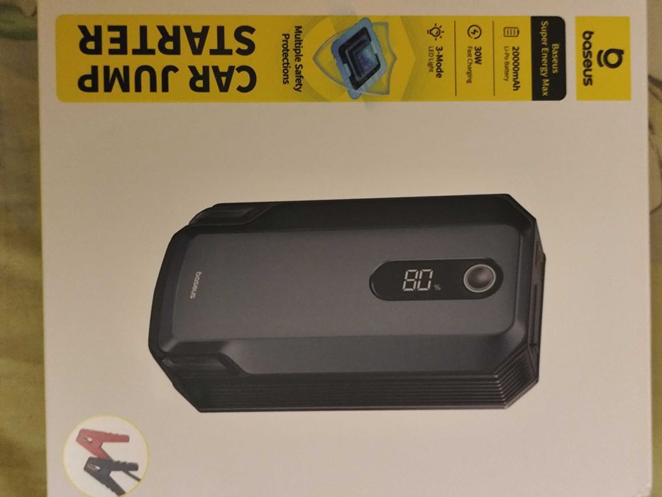 бустер BASEUS Car Jump STARTER 20000 mAh 30W пусковий пристрій