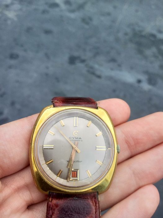 Relógio de Pulso Cyma Navystar Banhado a Ouro