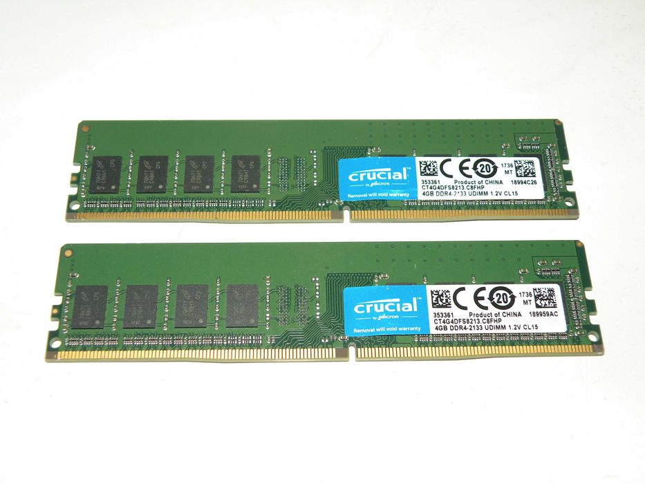 Pamięć ram DDR4 po 4GB Lub 2x4GB dual oraz 8GB w cenie 50zł Pojedyńcze