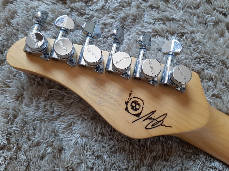 Schecter Nick Johnston Atomic Silver nie fender ibanez