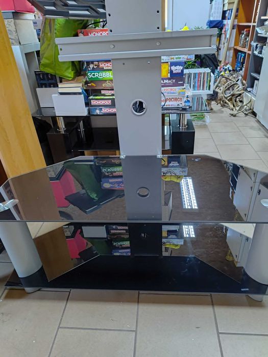 STOLIK pod TV , szklany , regulowany