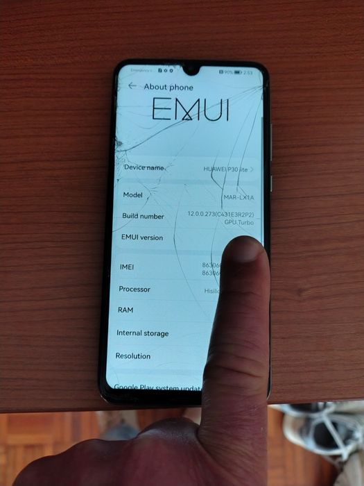 Huawei p30 lite, ecrã partido para peças
