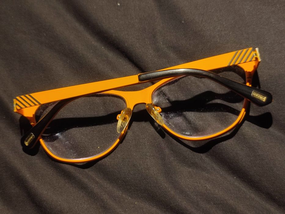 LORETTO okulary oprawki black orange NOWE pomarańczowe czarne unikat