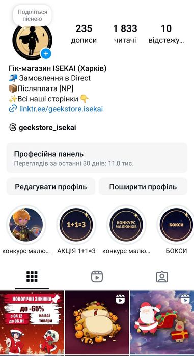 Продаж готового онлайн-бізнесу ISEKAI (аніме-ніша)