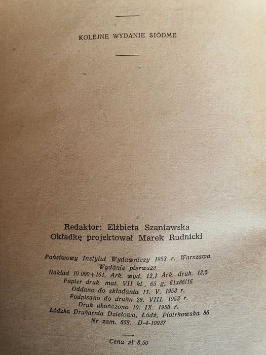 Miasto niepokonane - wydanie 1953 rok - Kazimierz Brandys