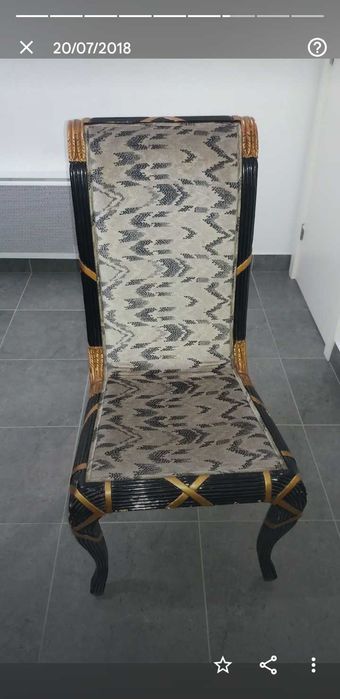 Jogo completo de mesa e cadeiras para sala mármore e vidro