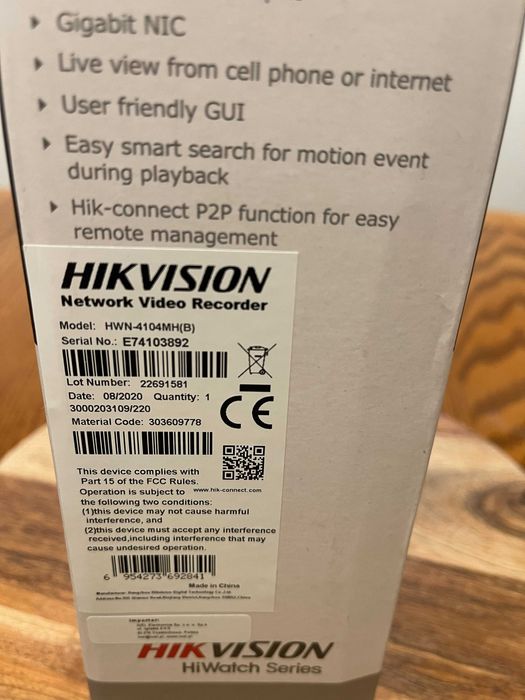 Zestaw monitoringu Hikvision, 4x Kamera Wi-Fi, Rejestrator, 2 Routery