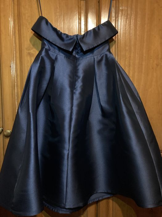 Vestido de festa azul marinho