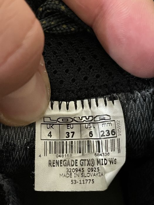 Черевики,берці,берцы "LOWA RENEGADE GTX® MID" SLATE 37 розмір