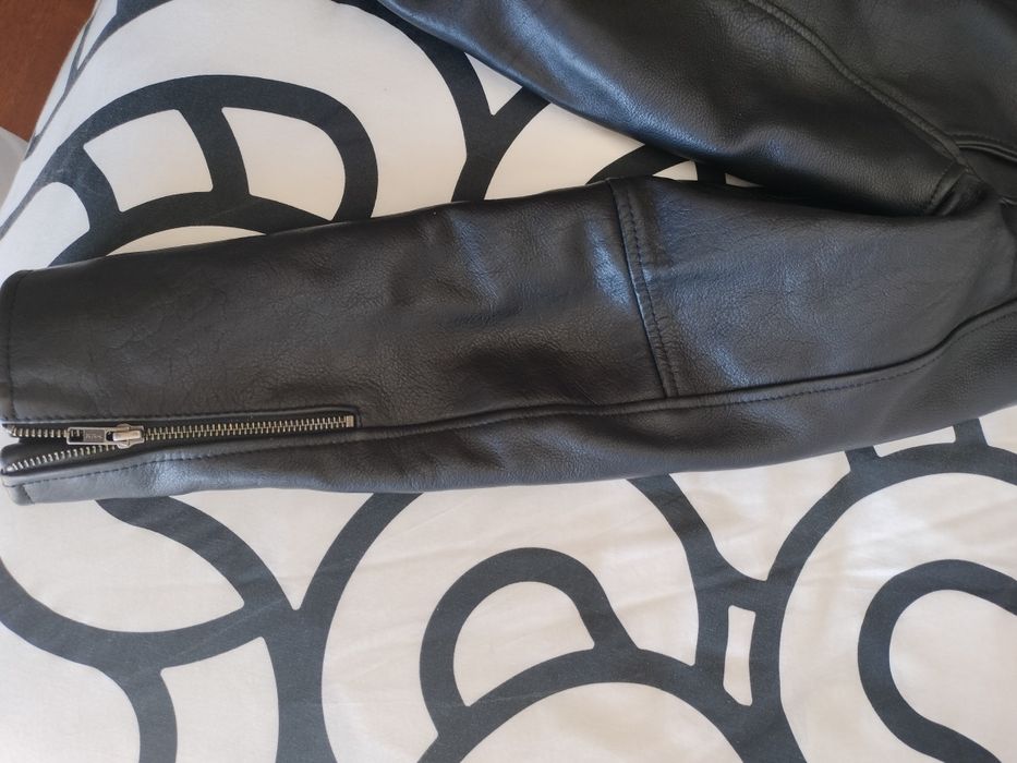 Casaco em pele genuína