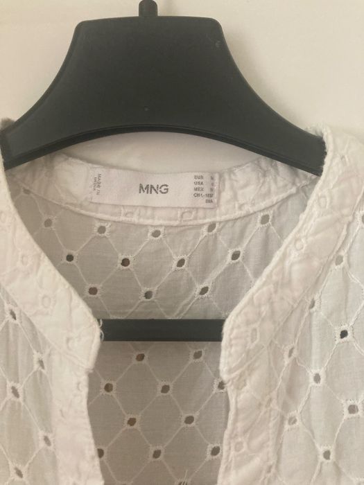 Biala sukienka z bawelny