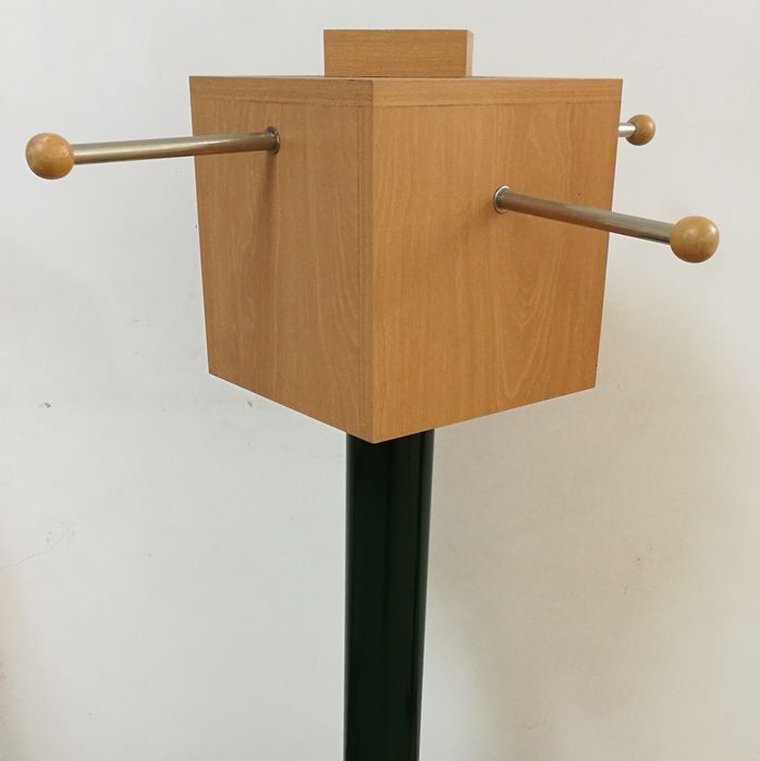 Expositor giratório / cabide / bengaleiro em madeira e metal