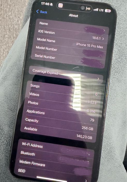 Iphone 15 pro max 256 gb