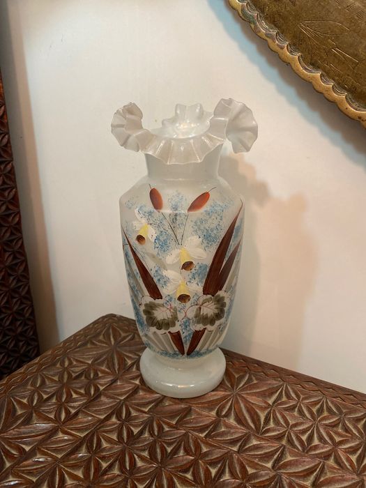 Jarra Vidro Opalino Séc XIX 24 cm