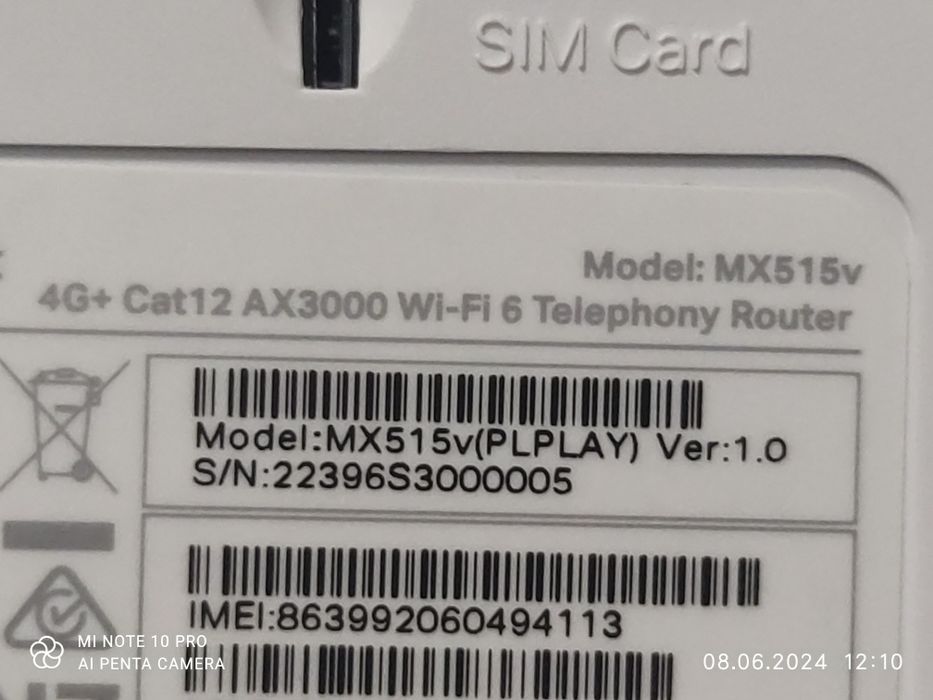 4G+/5G Wi-Fi 6 роутер Tp link Nx510v AX3000 Подарунок лайф, водафон