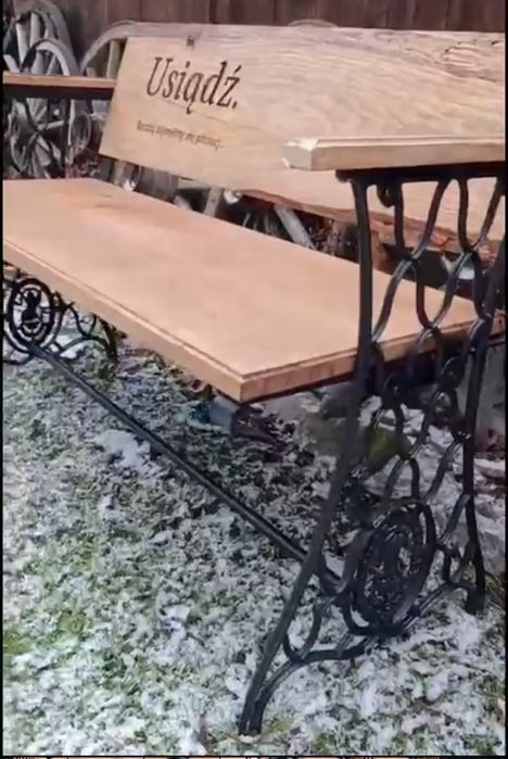 Ławka dębowa  solidna