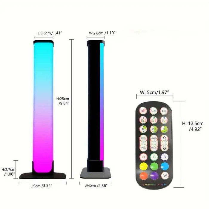 NOVO - 2 Barras De Luz LED Inteligentes RGB com comando remoto