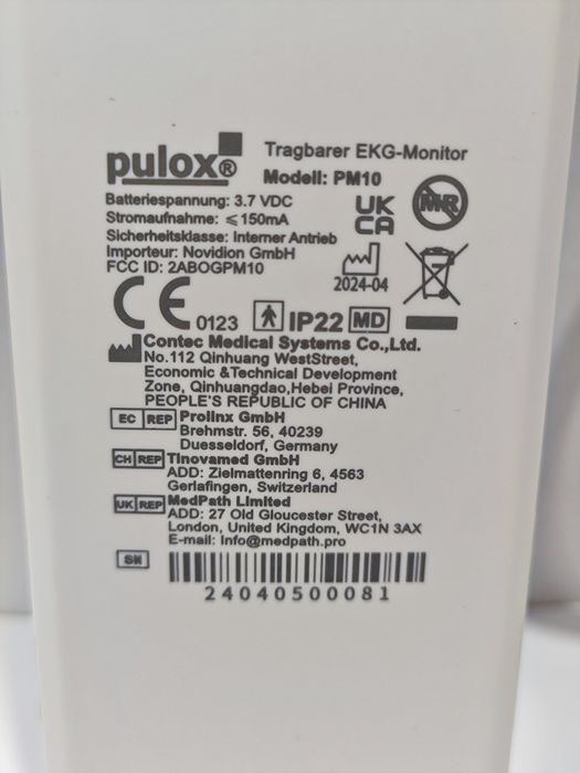 Przenośny Monitor Ekg Pulox Pm10