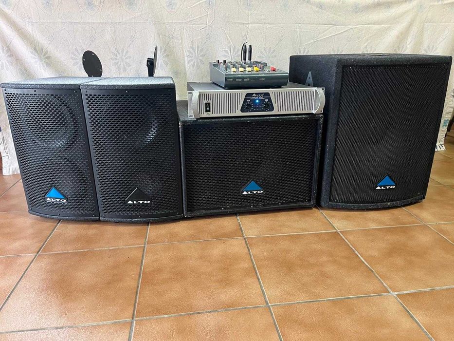 Pack Equipamento Som Profissional (Alto, Crown, Studiomaster) + Iluminação DMX