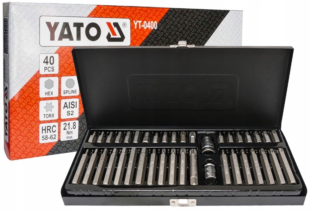 Zestaw BITÓW YATO Torx Imbus Spline 40EL. YT-0400