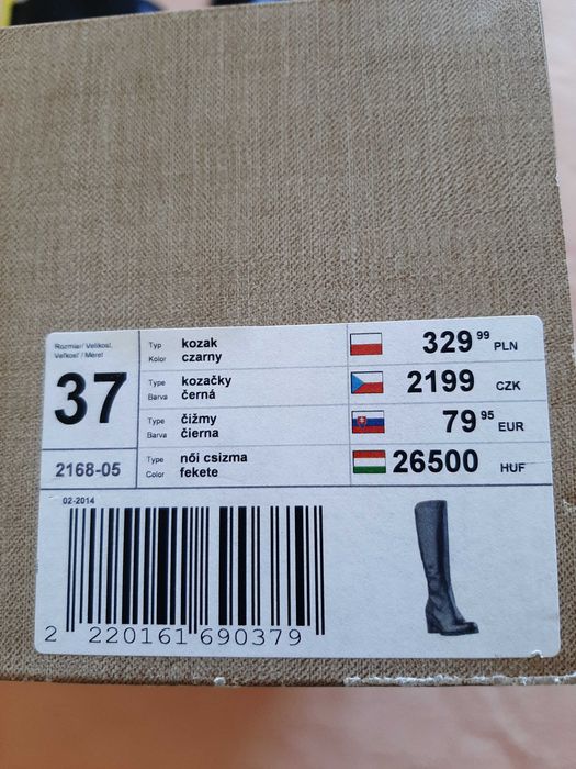 Buty damskie kozaki LASOCKI rozmiar 37 kolor czarny.