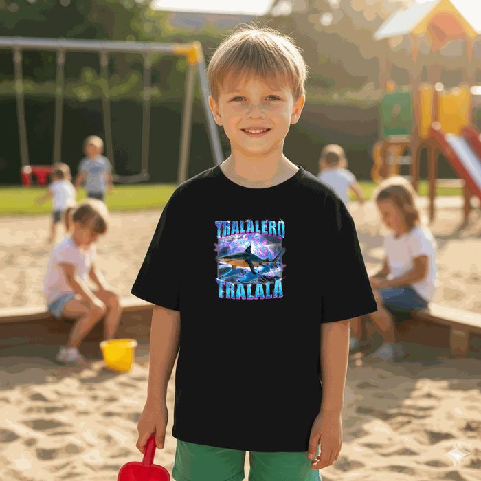 Koszulka dziecięca tralalero tralala Italian Brainrot prezent 116