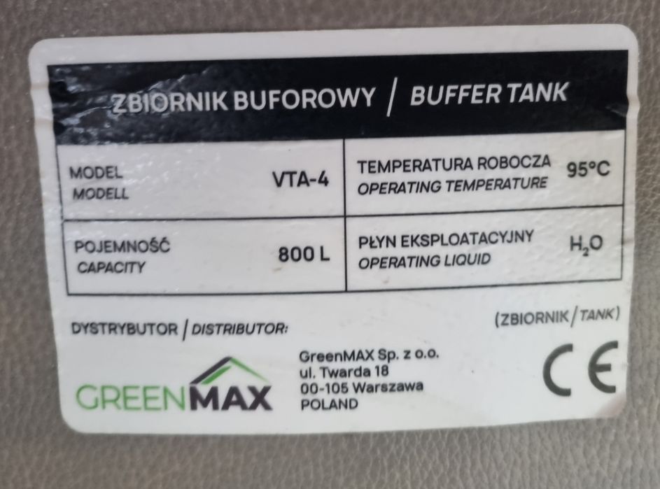 Bufor ciepła 800l