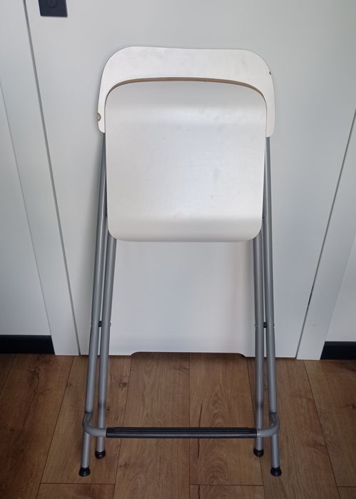 Ikea Franklin Taboret składany biały, hoker