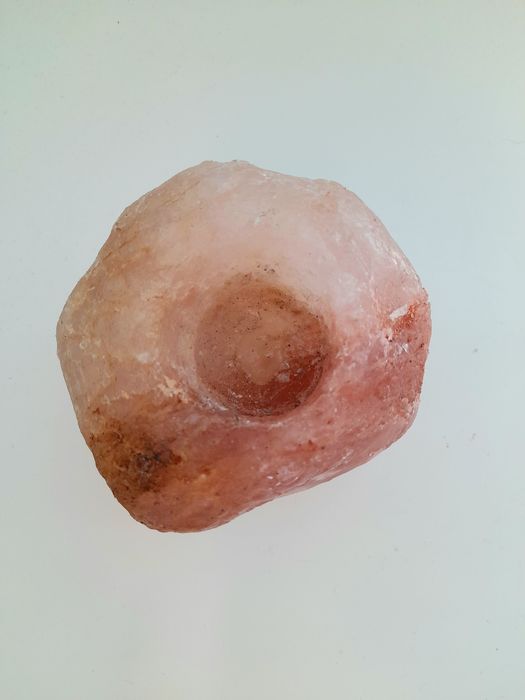 Porta-velas em pedra de sal