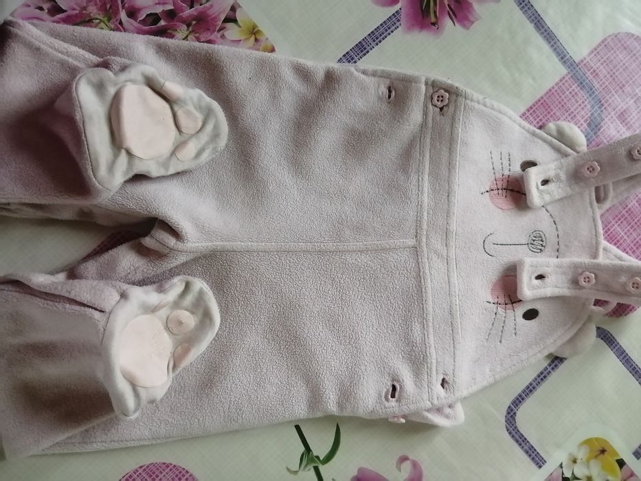 Теплі штани повзунки для дівчинки