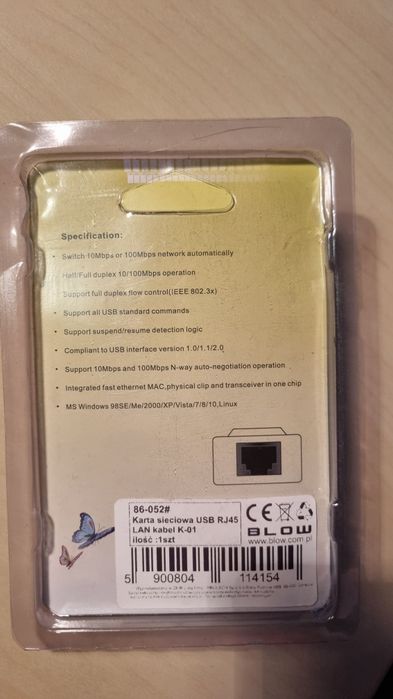 USB na Ethernet adapter