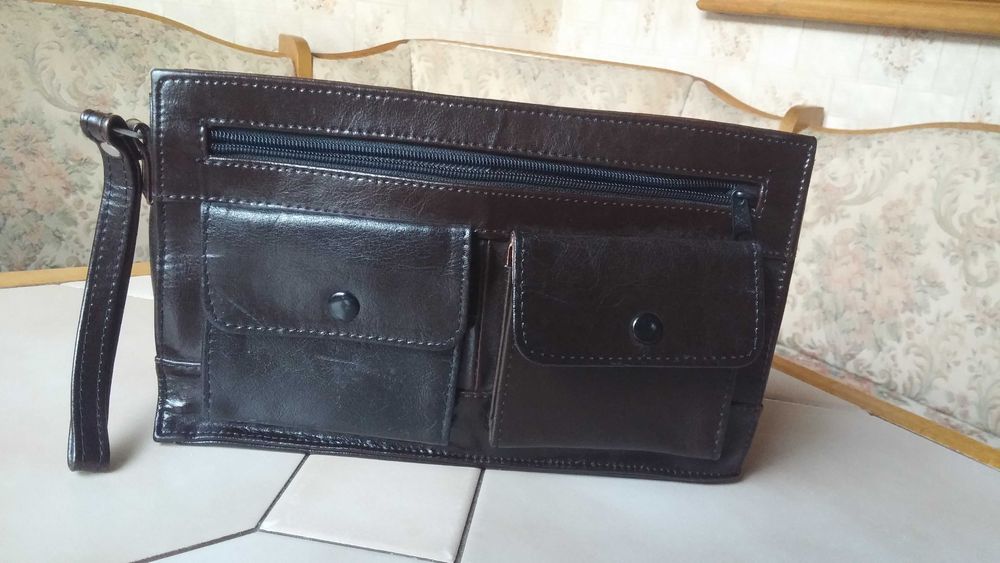 Elegancka skórzana saszetka z PRL - bdb !!