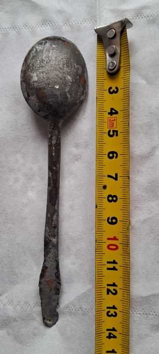 Чайная ложка, медь серебряная (мідь серебряна) примерно XVII-XVIII век