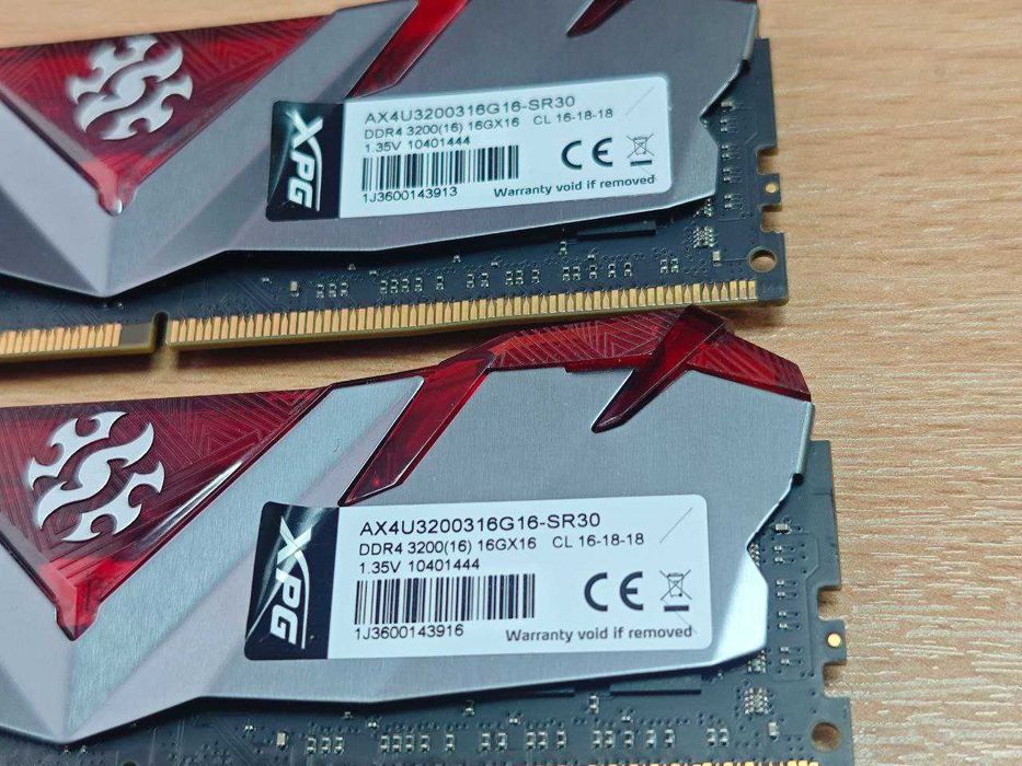 Оперативна пам'ять 32GB DDR4 3200 XPG (2x16GB) CL16