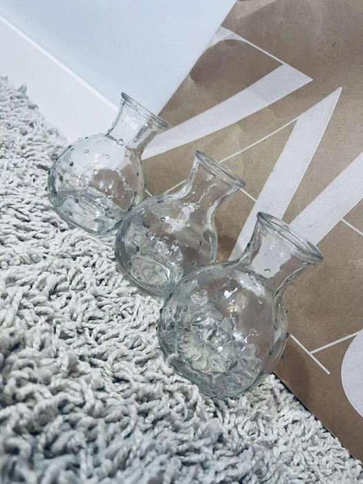 Piękne szklane wazony flakony dzbanki retro