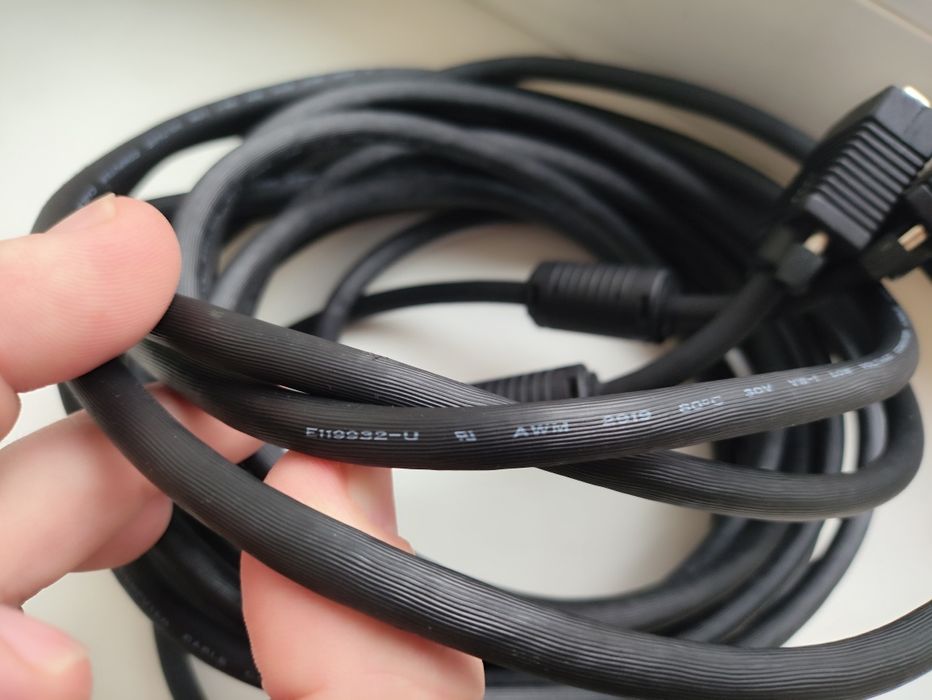 Кабель шнур VGA-VGA,7.5метра, для ПК ,монитора,ТВ.