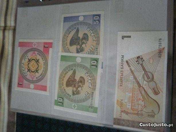 QUIRGUISTÃO 4 Notas Não Circuladas conforme as fotos, de duas Séries