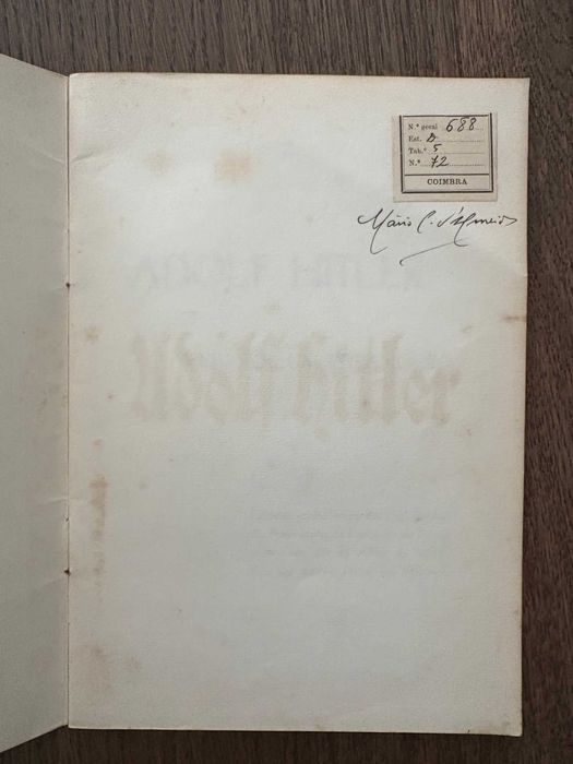 livro raro de  Mihai Antonescu sobre Adolf Hitler Reich
