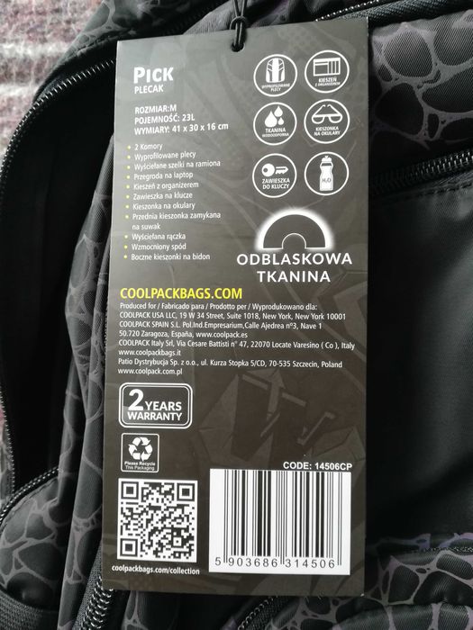 Plecak odblaskowy COOL PACK 23 L