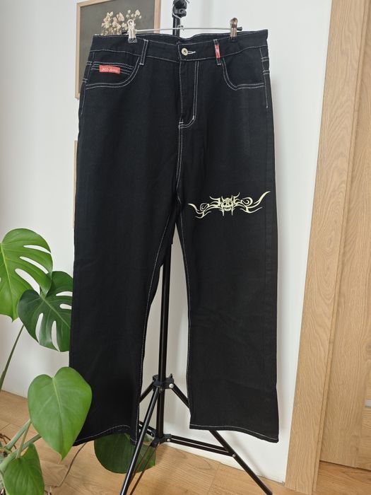 Czarne jeansy Baggy Y2K / Streetwear / Skater 2XL