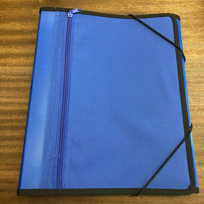 Pasta Azul com ziper