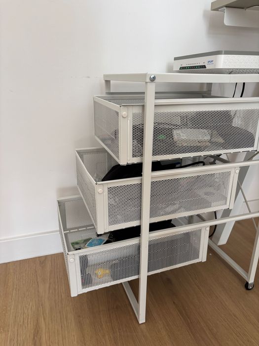 Komoda szafka z szufladami na kółkach IKEA LENNART biała