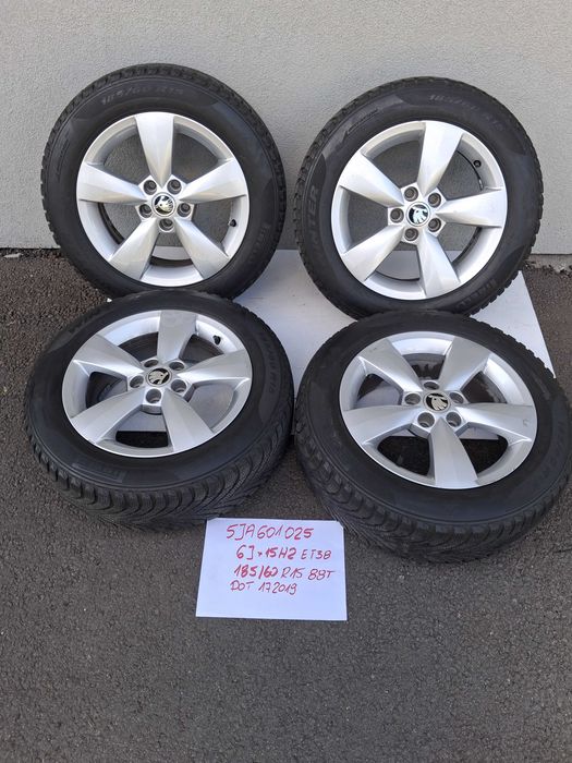 Koła Alufelgi Skoda  Fabia III  RAPID i inne 6Jx15 ET38 15"  ZIMA 5JA601025