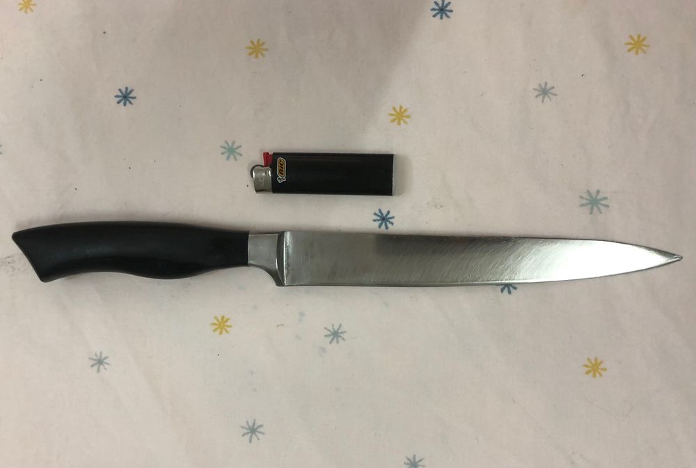 нож хоз. made in Swiss ROSTFREI / нерж Швейцария 20 см