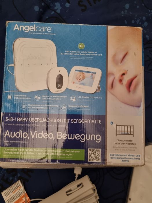 Elektroniczna niania 3w1 AngelCare z czujnikiem ruchu i oddechu
