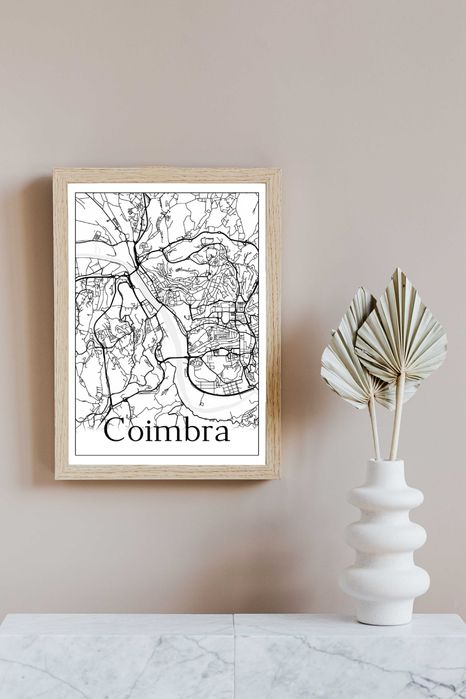 Poster/Mapa de cidades de Portugal- Coimbra- Download digital