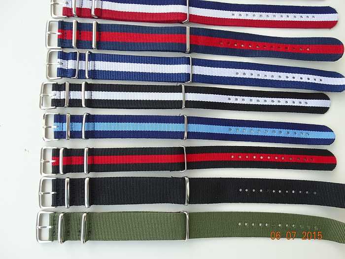 Nylonowy Pasek do zegarka NATO 18mm 20mm 22mm różne kolory strap