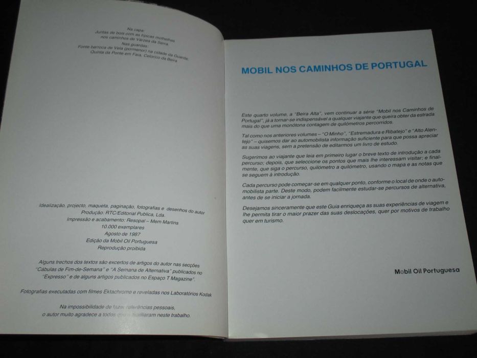 Livro Beira Alta Mobil nos caminhos de Portugal 1987